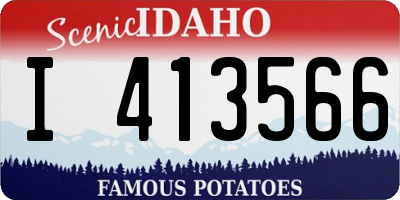 ID license plate I413566