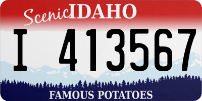 ID license plate I413567