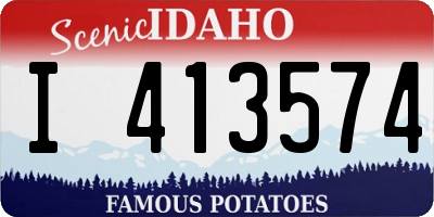 ID license plate I413574