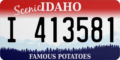 ID license plate I413581