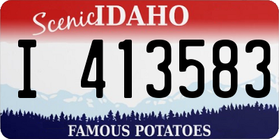 ID license plate I413583