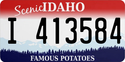 ID license plate I413584