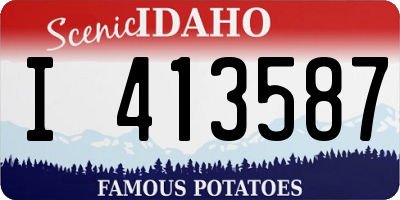 ID license plate I413587