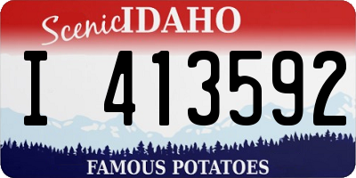 ID license plate I413592
