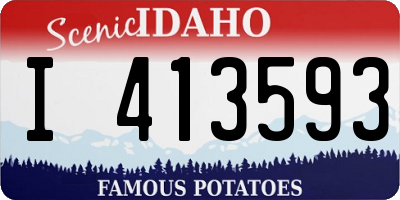 ID license plate I413593