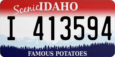 ID license plate I413594