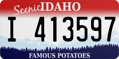 ID license plate I413597