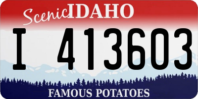 ID license plate I413603