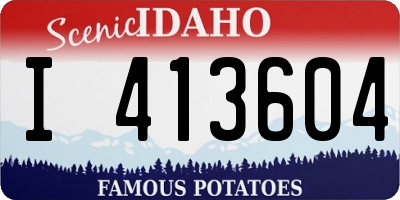 ID license plate I413604