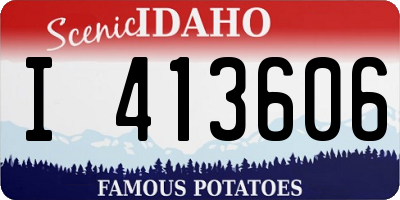 ID license plate I413606