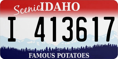 ID license plate I413617