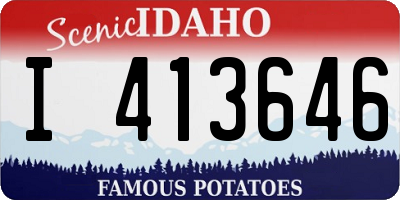 ID license plate I413646