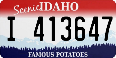ID license plate I413647