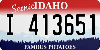 ID license plate I413651