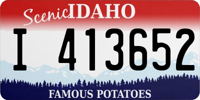 ID license plate I413652