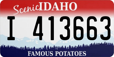 ID license plate I413663