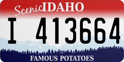 ID license plate I413664
