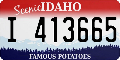 ID license plate I413665
