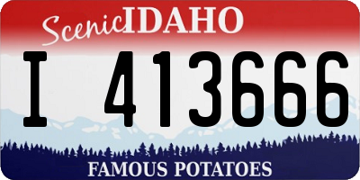 ID license plate I413666