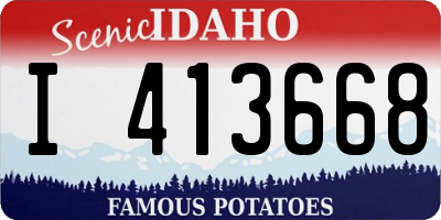 ID license plate I413668