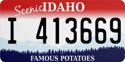 ID license plate I413669