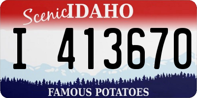 ID license plate I413670