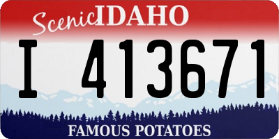 ID license plate I413671