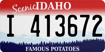 ID license plate I413672