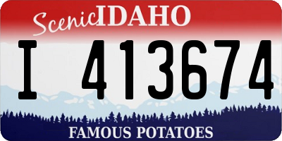 ID license plate I413674