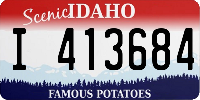 ID license plate I413684