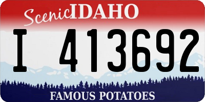 ID license plate I413692