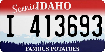 ID license plate I413693