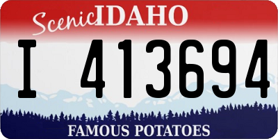 ID license plate I413694
