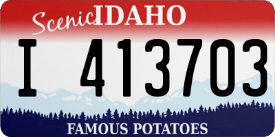 ID license plate I413703