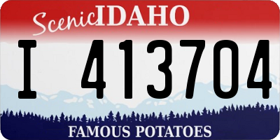 ID license plate I413704