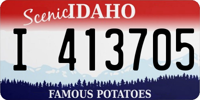 ID license plate I413705