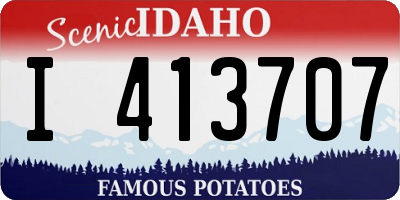 ID license plate I413707
