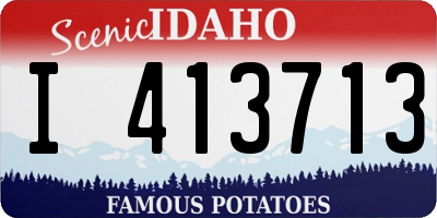ID license plate I413713
