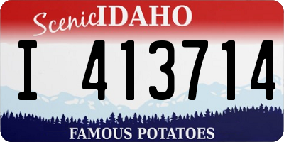 ID license plate I413714