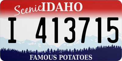 ID license plate I413715