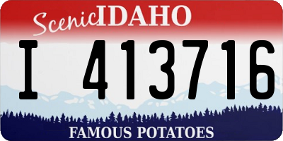 ID license plate I413716