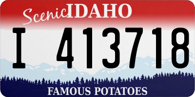 ID license plate I413718