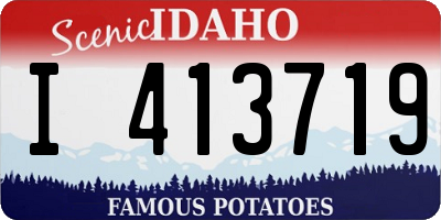 ID license plate I413719