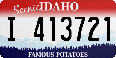 ID license plate I413721