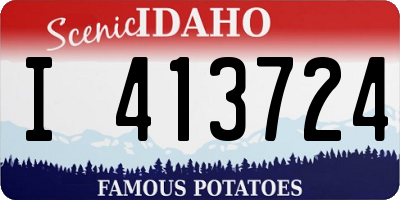 ID license plate I413724