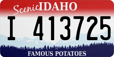 ID license plate I413725