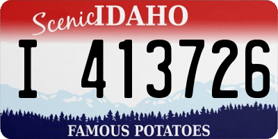 ID license plate I413726