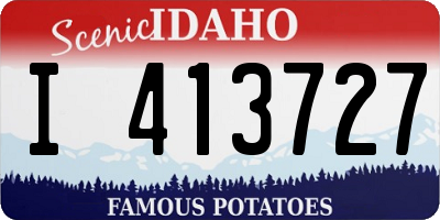 ID license plate I413727