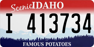 ID license plate I413734