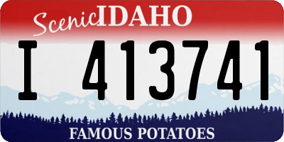 ID license plate I413741